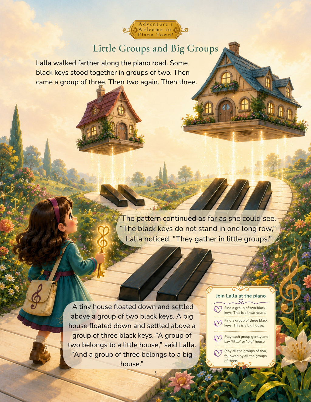 Lalla's Music Adventures: Welcome to Piano Town (A story-based piano-key discovery adventure for the very young pianist)