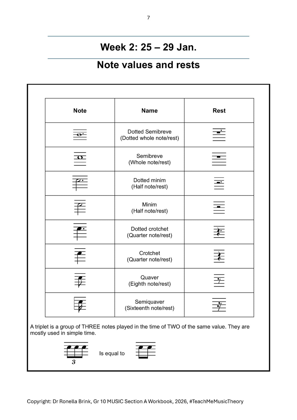 Grade 10 Music as a Subject — Section A: Music Literacy (CAPS) 2027
