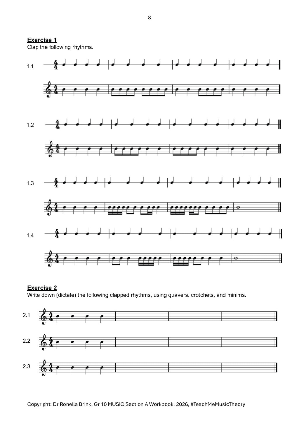 Grade 10 Music as a Subject — Section A: Music Literacy (CAPS) 2027