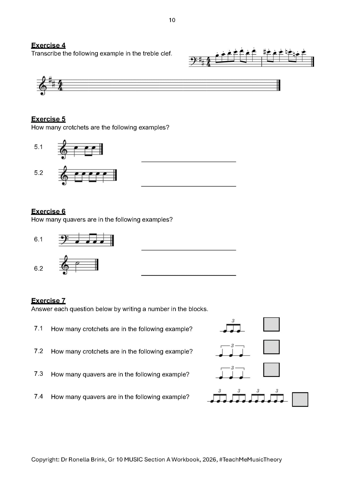 Grade 10 Music as a Subject — Section A: Music Literacy (CAPS) 2027