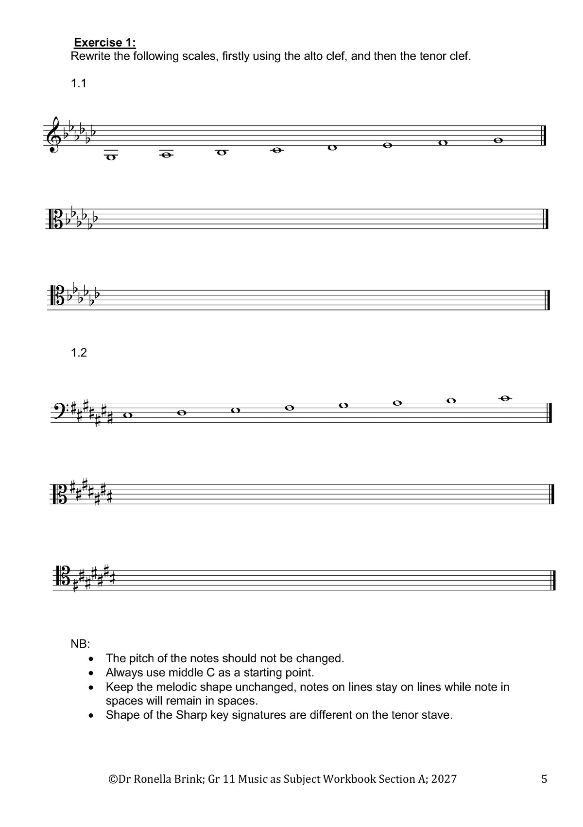 Grade 11 Music as a Subject — Section A: Music Literacy (CAPS) 2027
