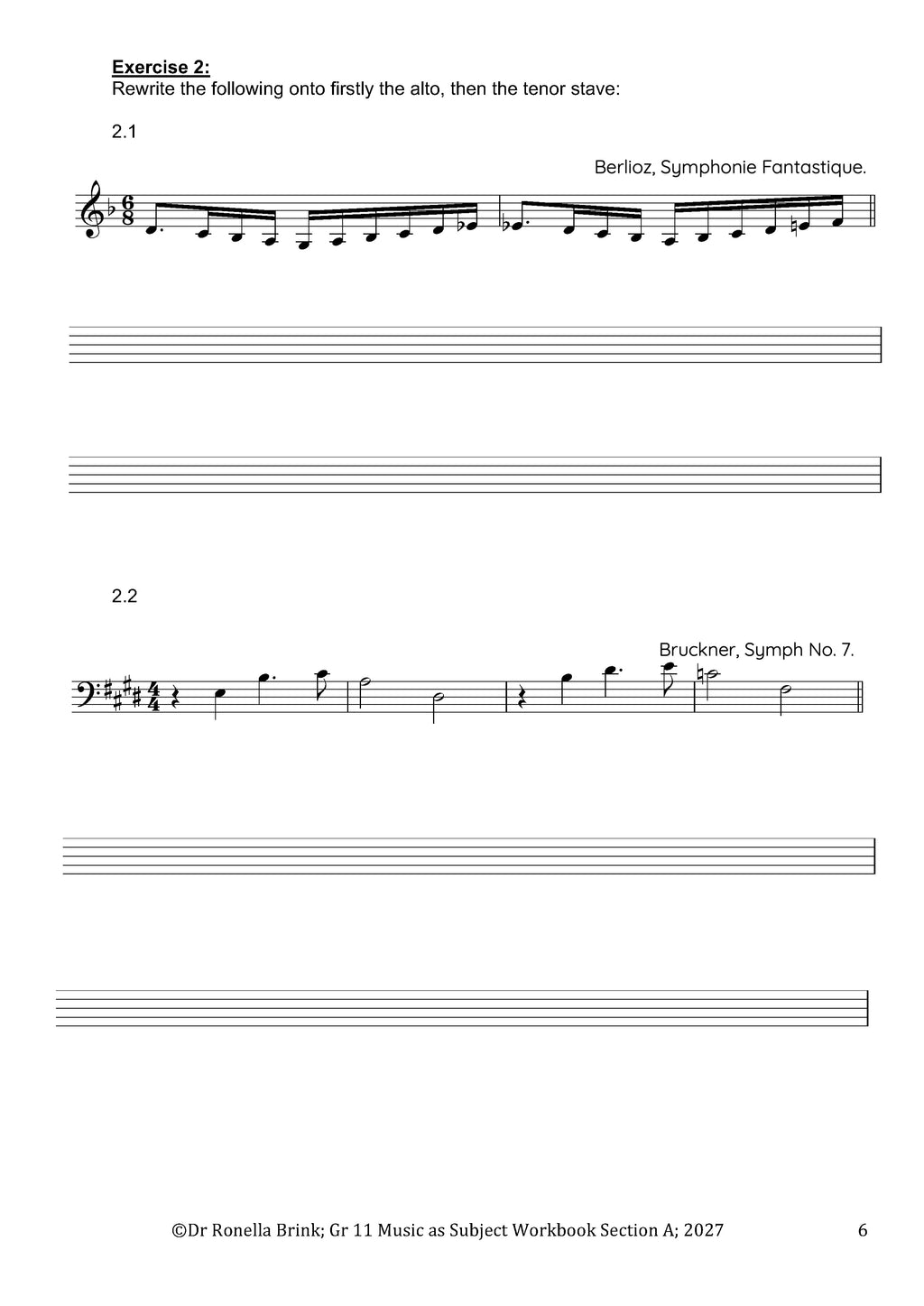 Grade 11 Music as a Subject — Section A: Music Literacy (CAPS) 2027