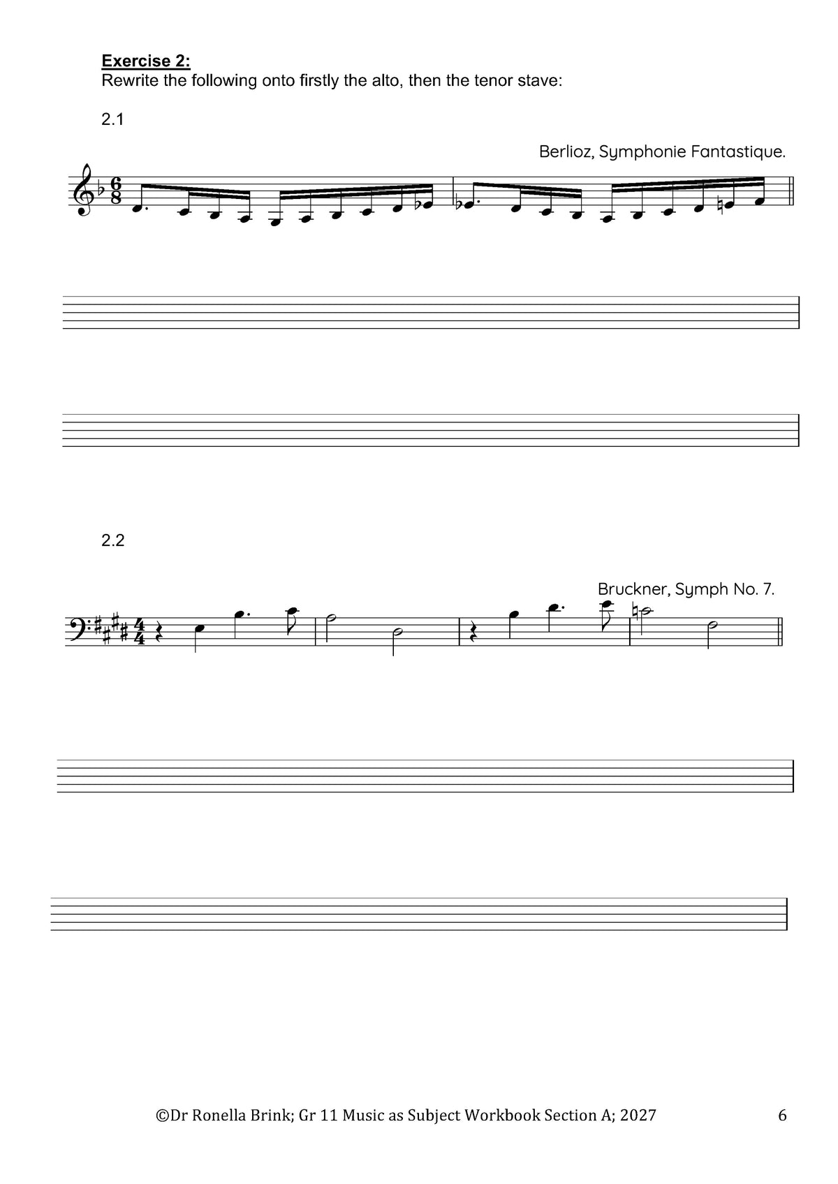 Grade 11 Music as a Subject — Section A: Music Literacy (CAPS) 2027