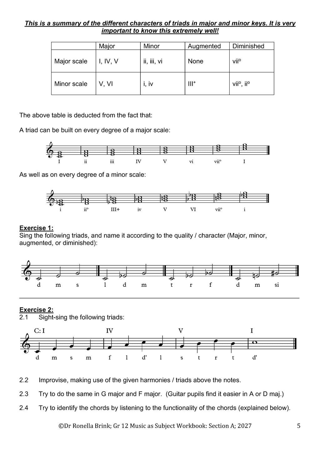 Grade 12 Music as a Subject — Section A: Music Literacy (CAPS) 2027