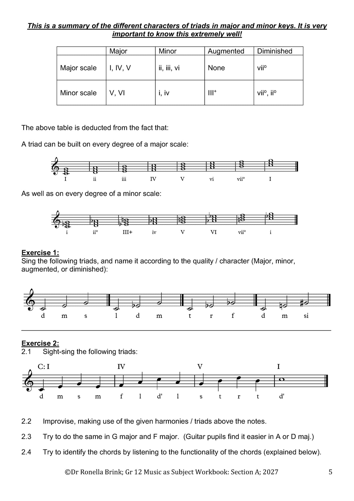 Grade 12 Music as a Subject — Section A: Music Literacy (CAPS) 2027