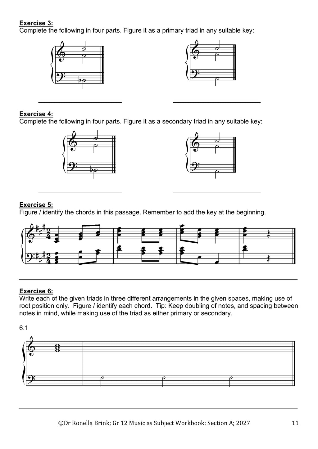 Grade 12 Music as a Subject — Section A: Music Literacy (CAPS) 2027