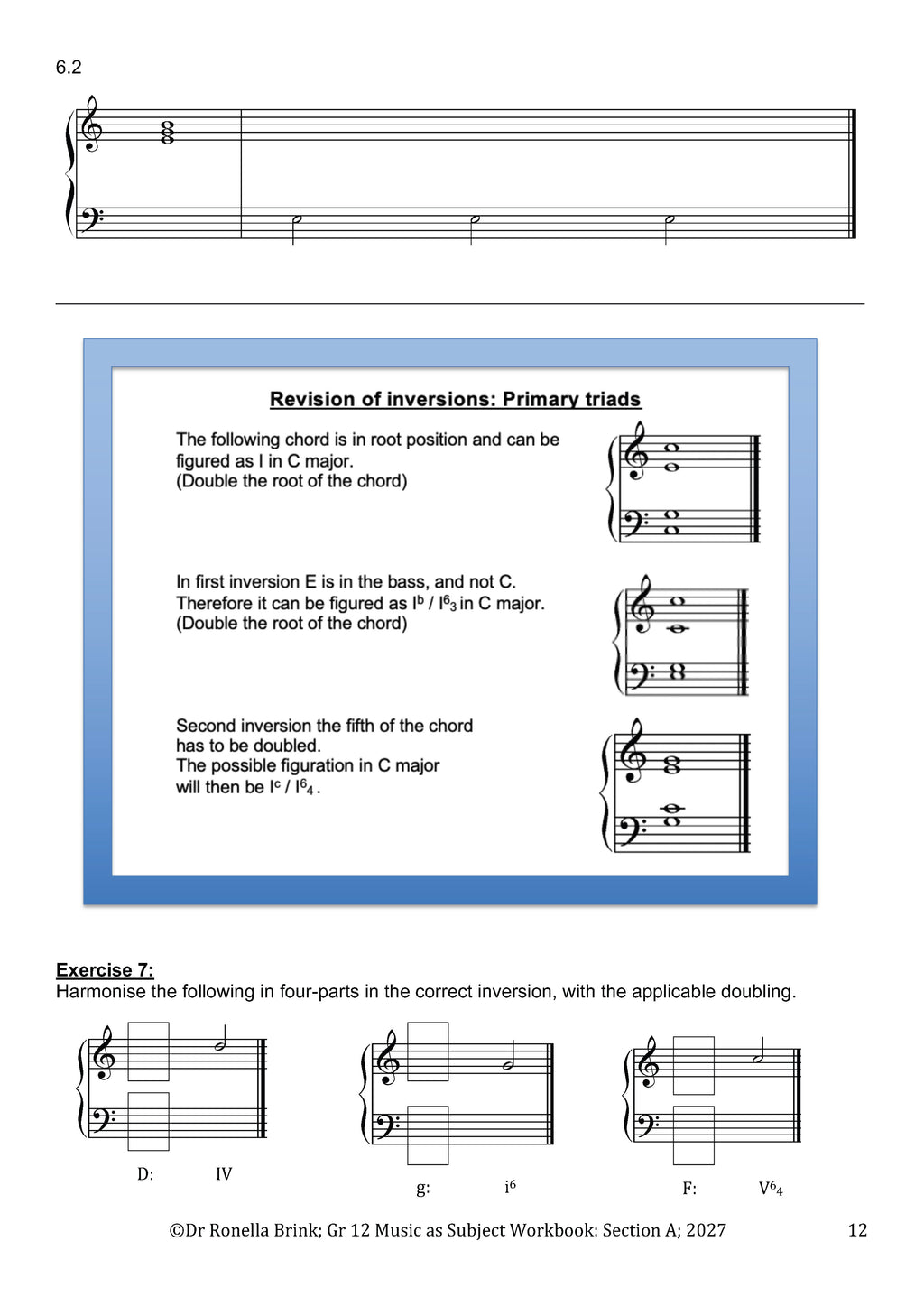 Grade 12 Music as a Subject — Section A: Music Literacy (CAPS) 2027