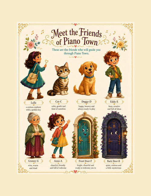 Lalla's Music Adventures: Welcome to Piano Town (A story-based piano-key discovery adventure for the very young pianist)