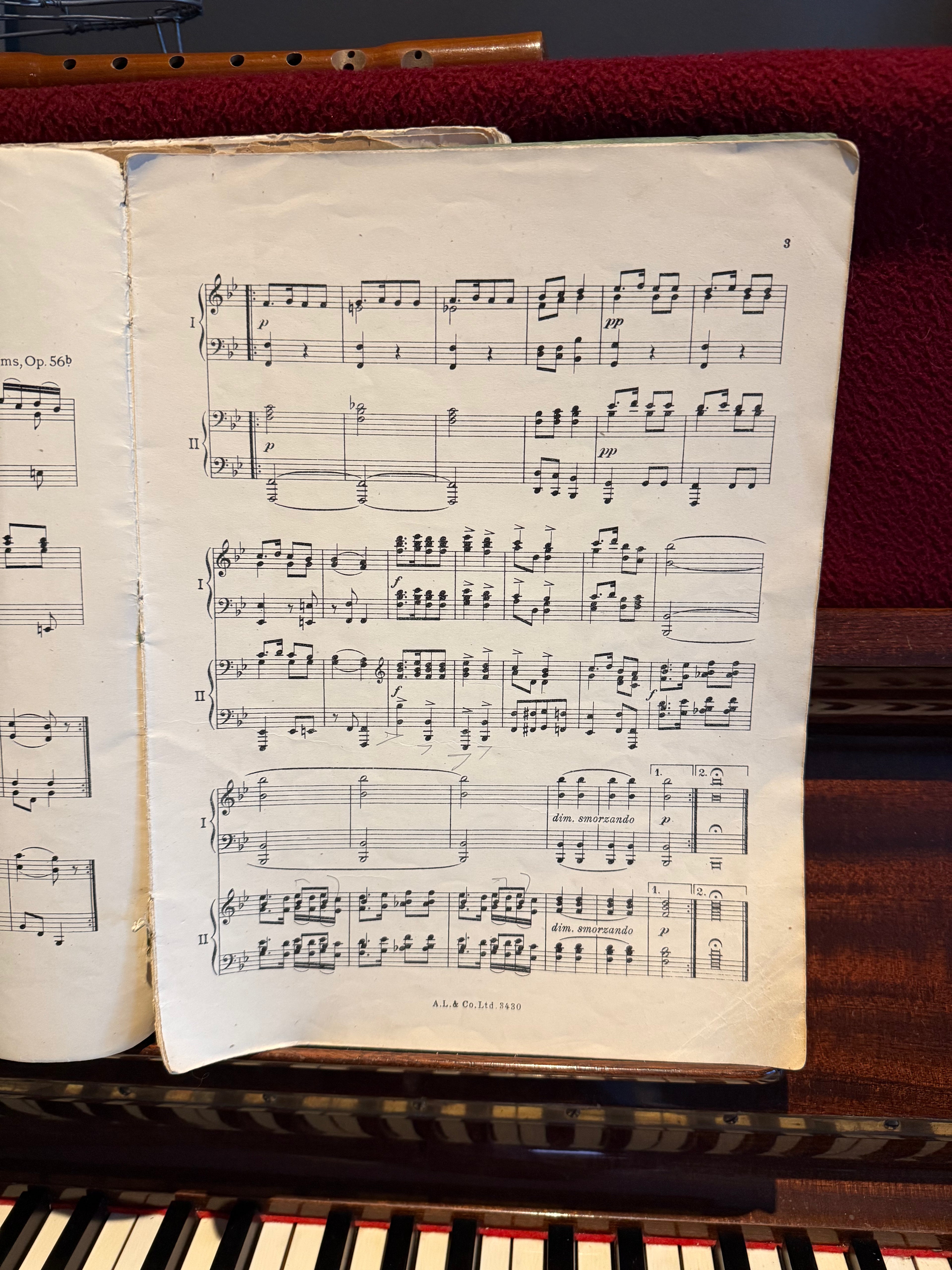 Brahms Op. 56B Variations on a theme by Haydn (Original) Two Pianos, Four Hands