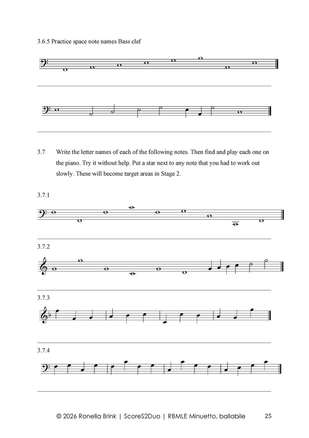 Minuetto ballabile | RBMLE Grade 1 Piano Repertoire Study – J. C. Bach & F. P. Ricci