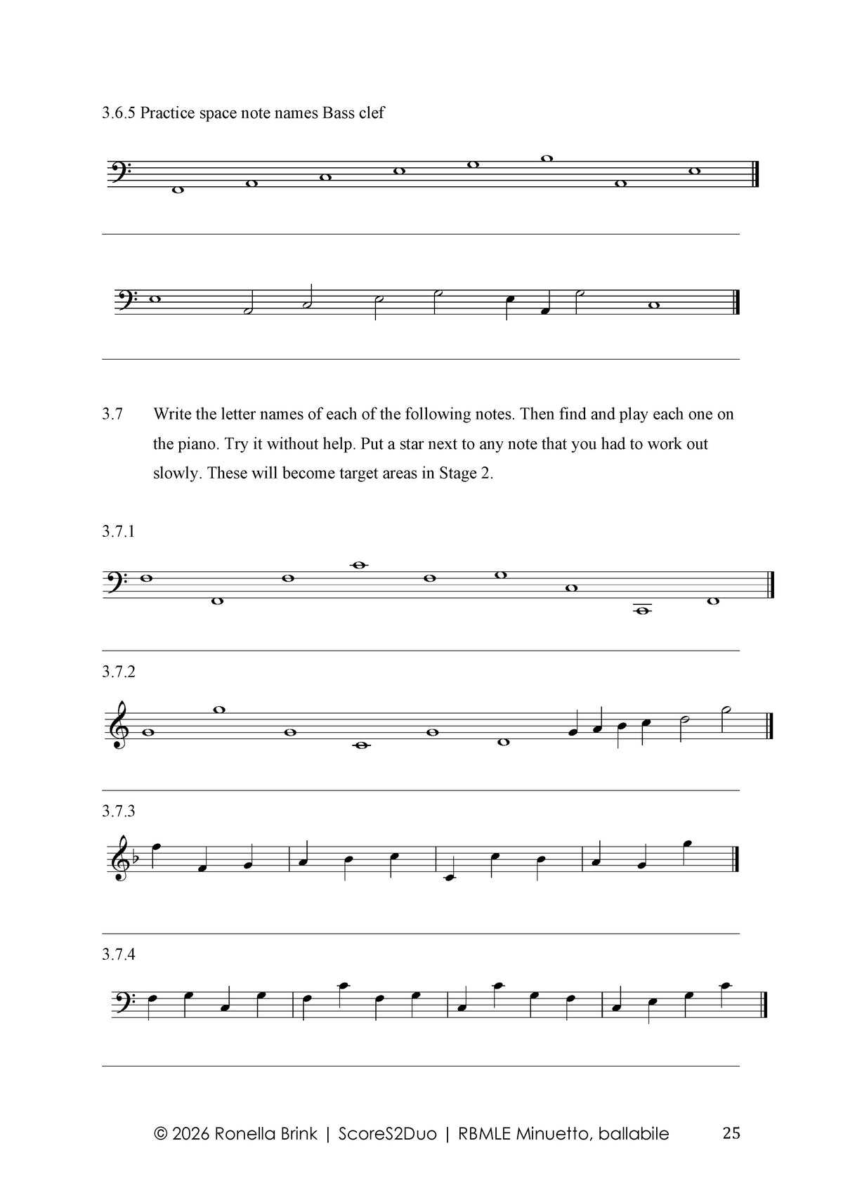Minuetto ballabile | RBMLE Grade 1 Piano Repertoire Study – J. C. Bach & F. P. Ricci