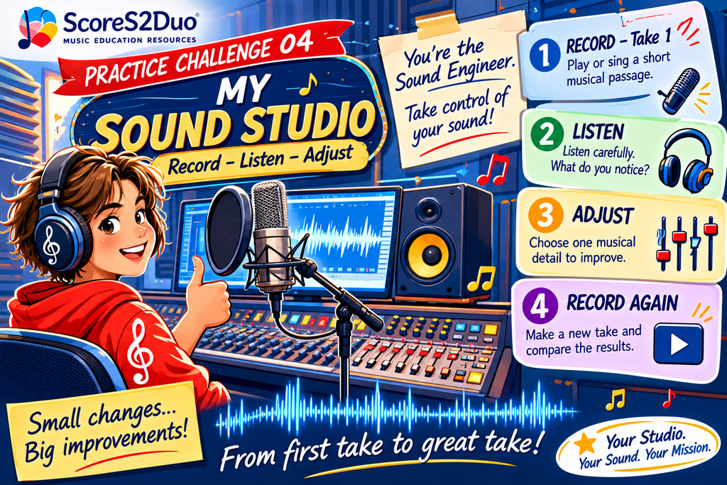 My Sound Studio | Sound Engineer Music Practice Challenge & Logbook – Digital PDF