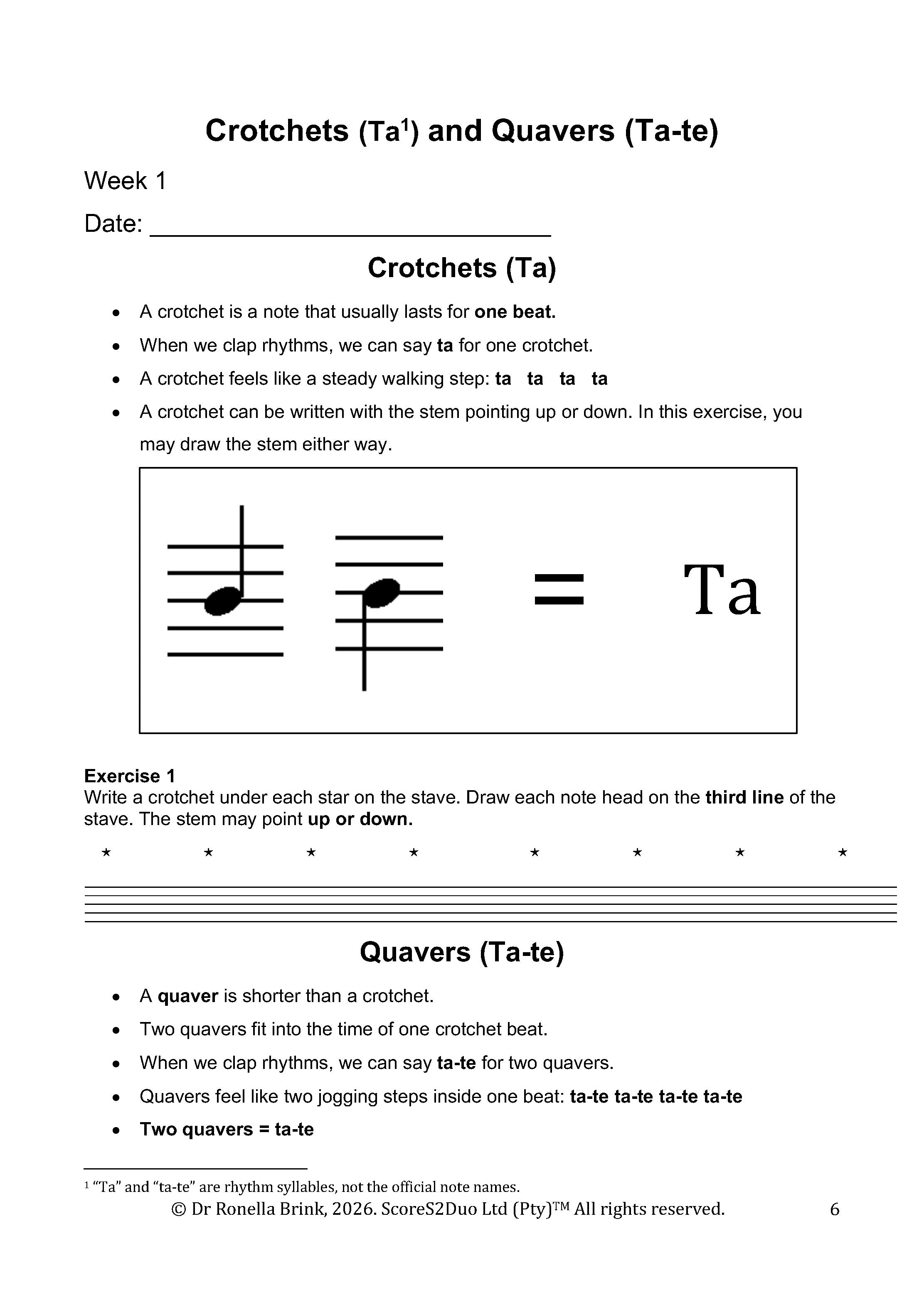 My Music Workbook: Pre-Grade 1 Music Literacy