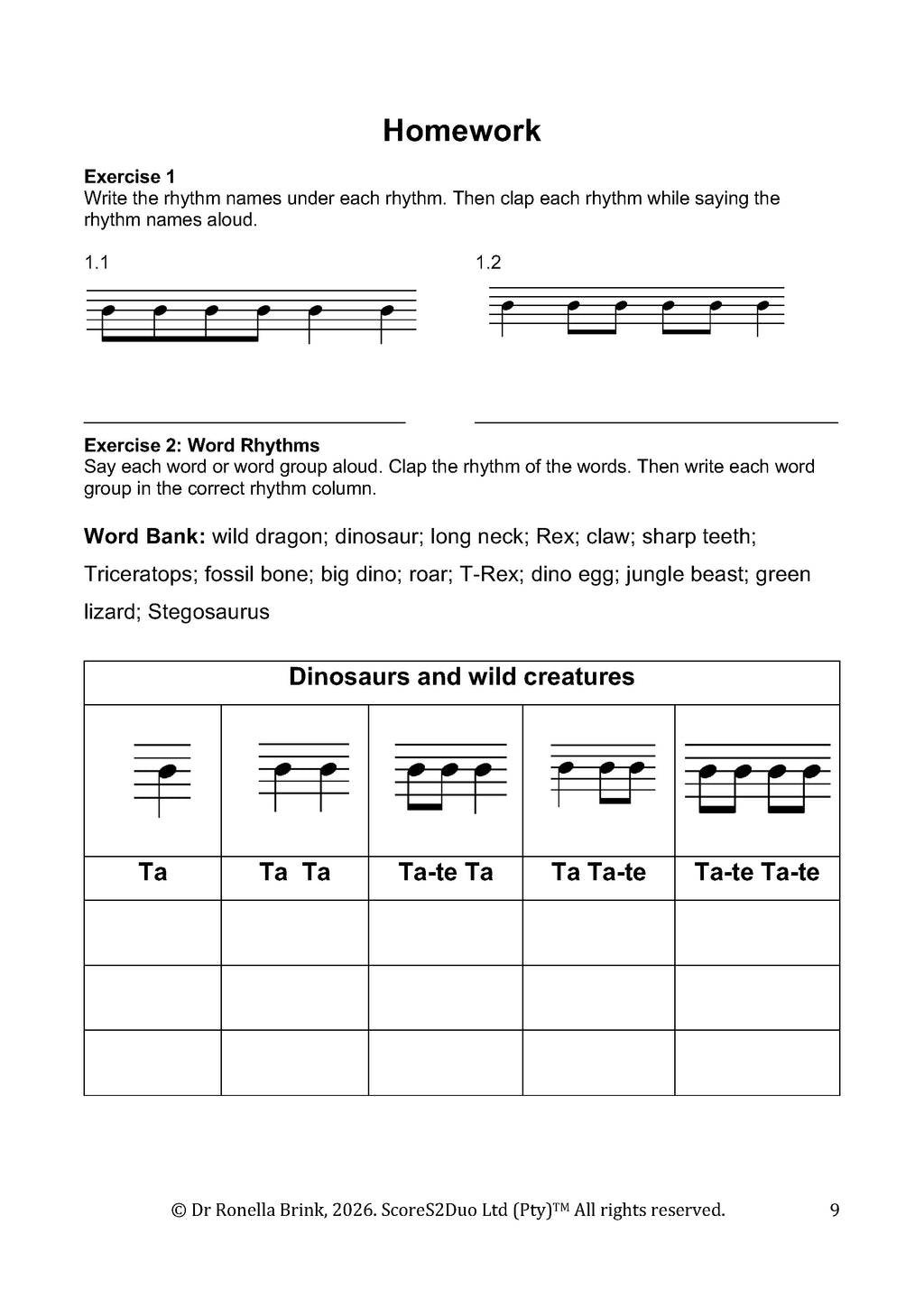 My Music Workbook: Pre-Grade 1 Music Literacy