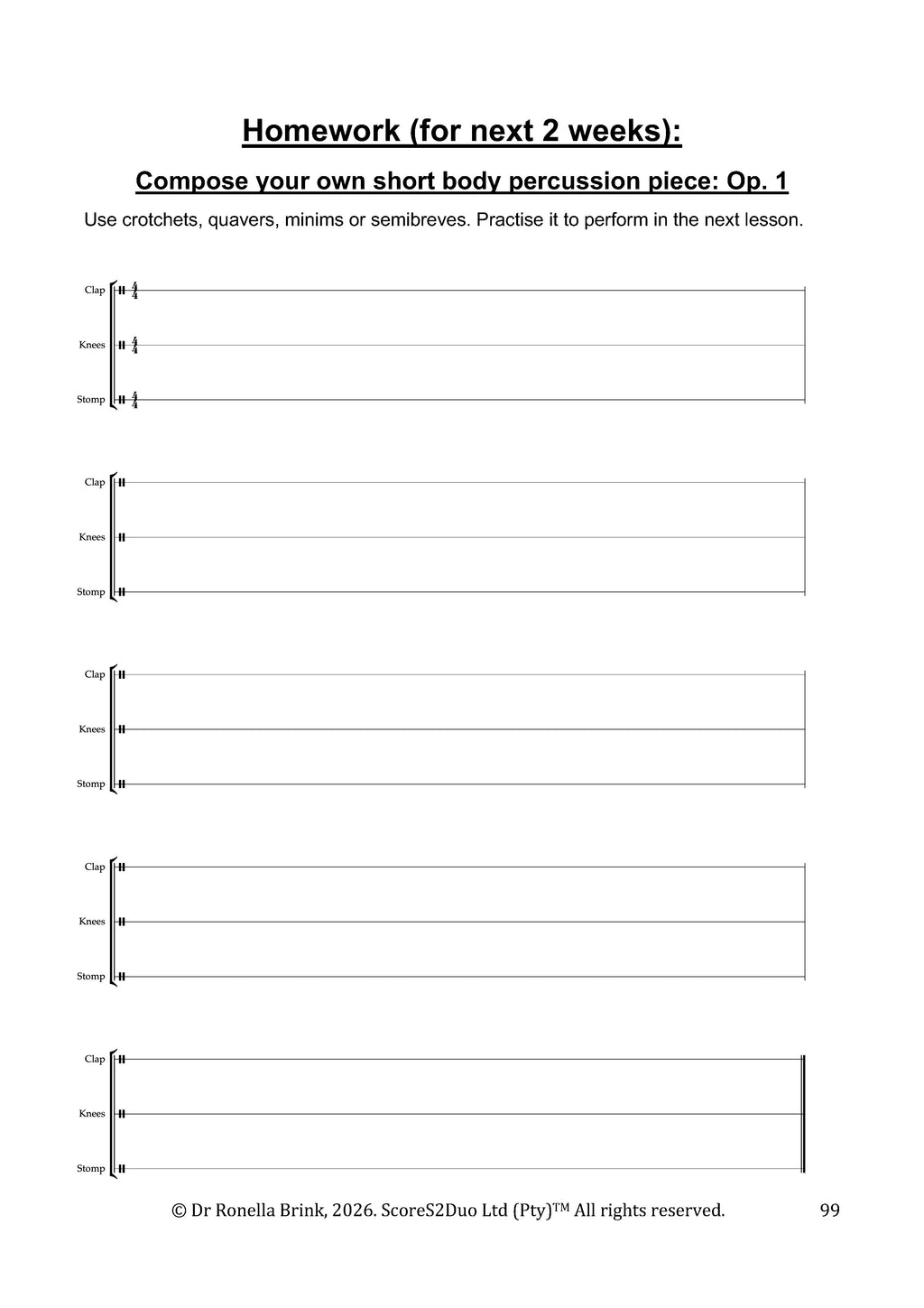 My Music Workbook: Pre-Grade 1 Music Literacy