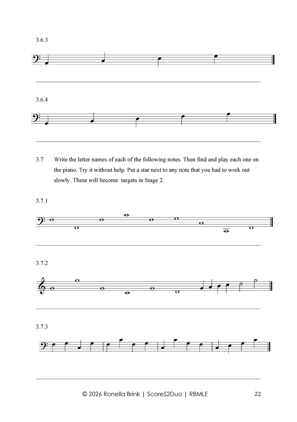 Digital product: Repertoire-Based Music Literacy Education (RBMLE) Stealth Mode (Melody Bober) TCL Grade 1 Piano