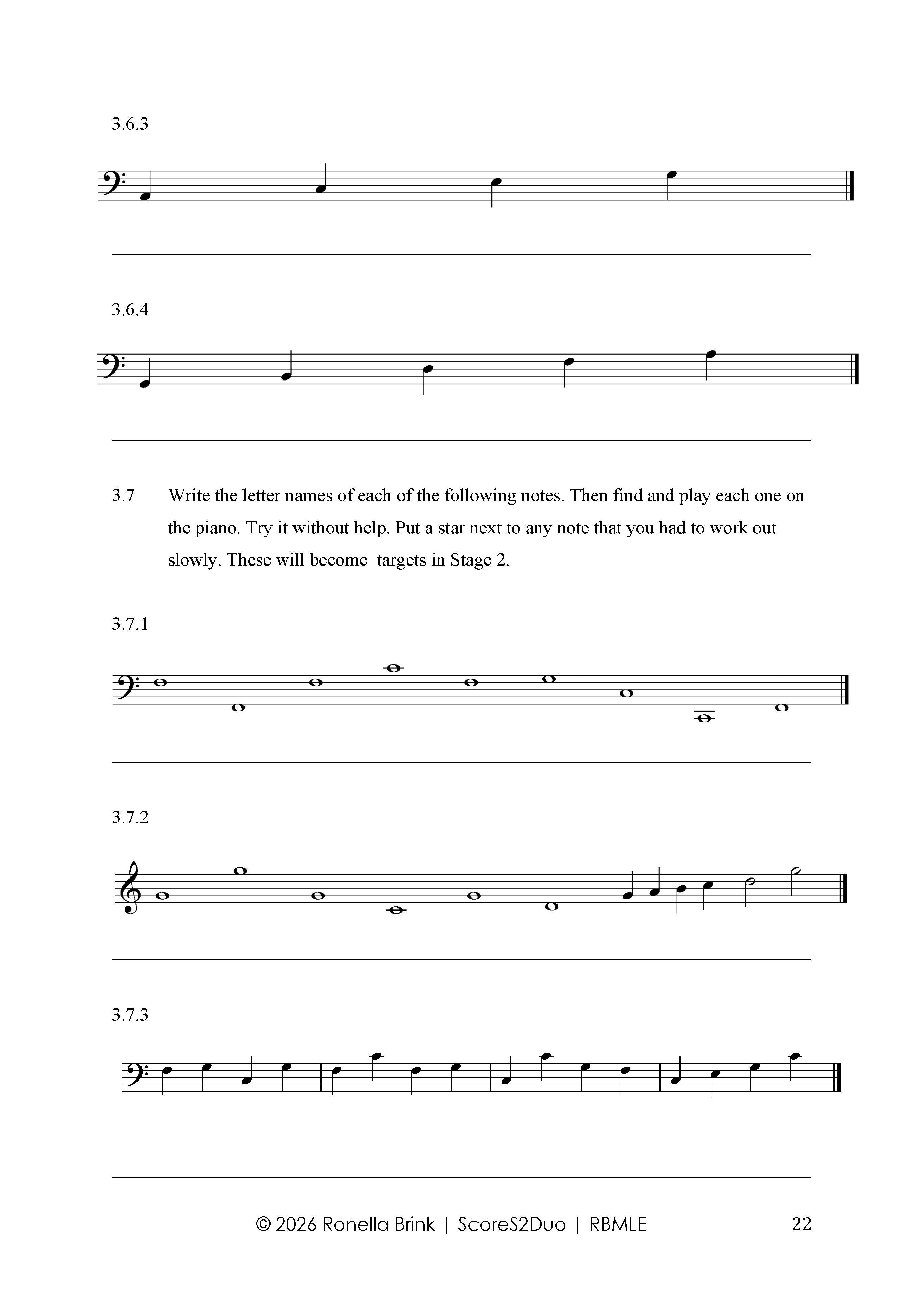 Digital product: Repertoire-Based Music Literacy Education (RBMLE) Stealth Mode (Melody Bober) TCL Grade 1 Piano