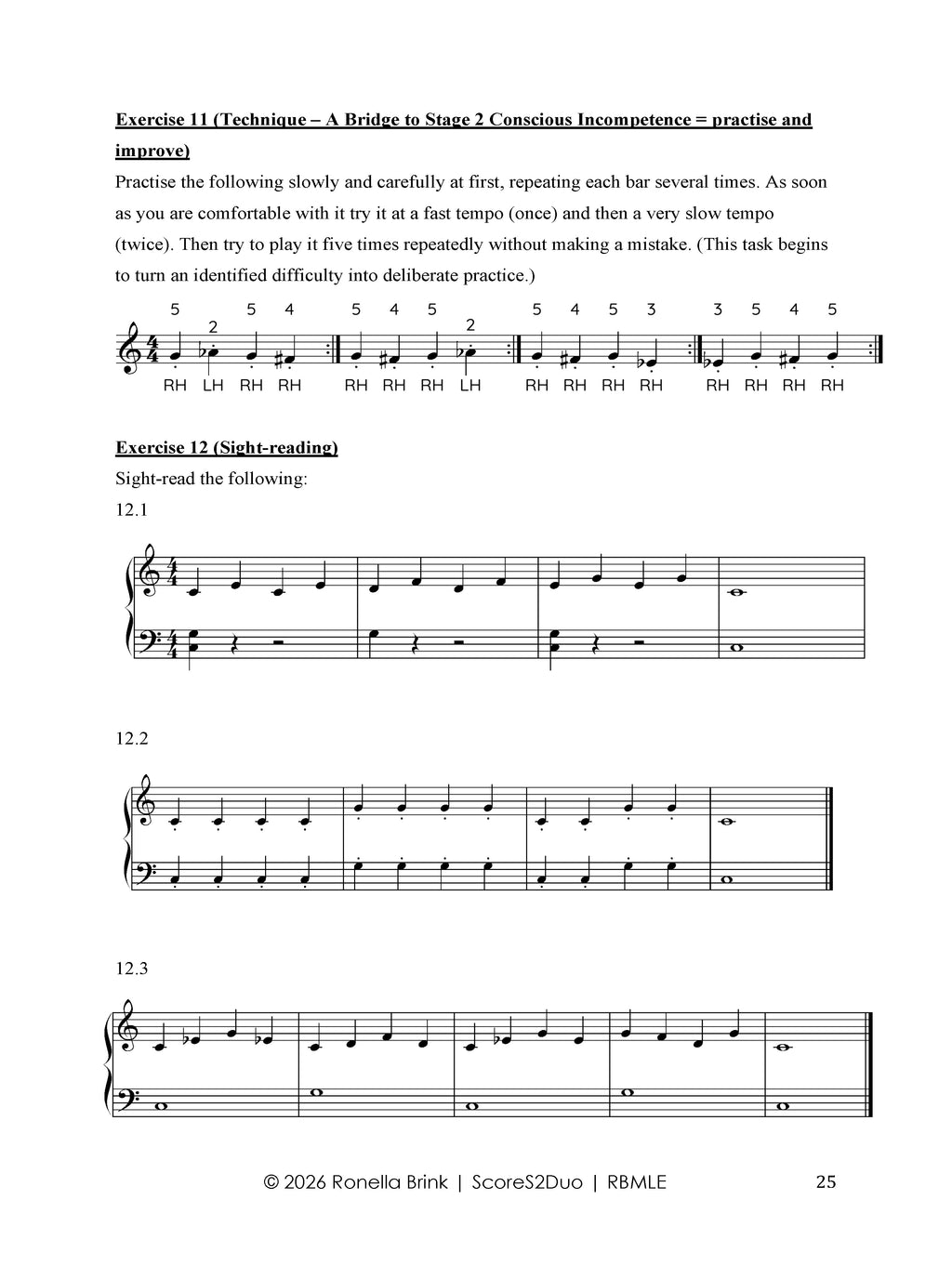 Digital product: Repertoire-Based Music Literacy Education (RBMLE) Stealth Mode (Melody Bober) TCL Grade 1 Piano