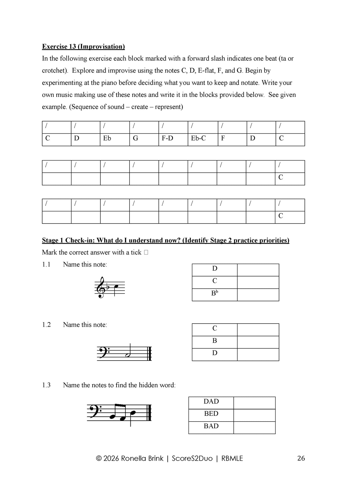 Digital Product: Repertoire-Based Music Literacy Education Worksheets on Stealth Mode (written by Melody Bober)