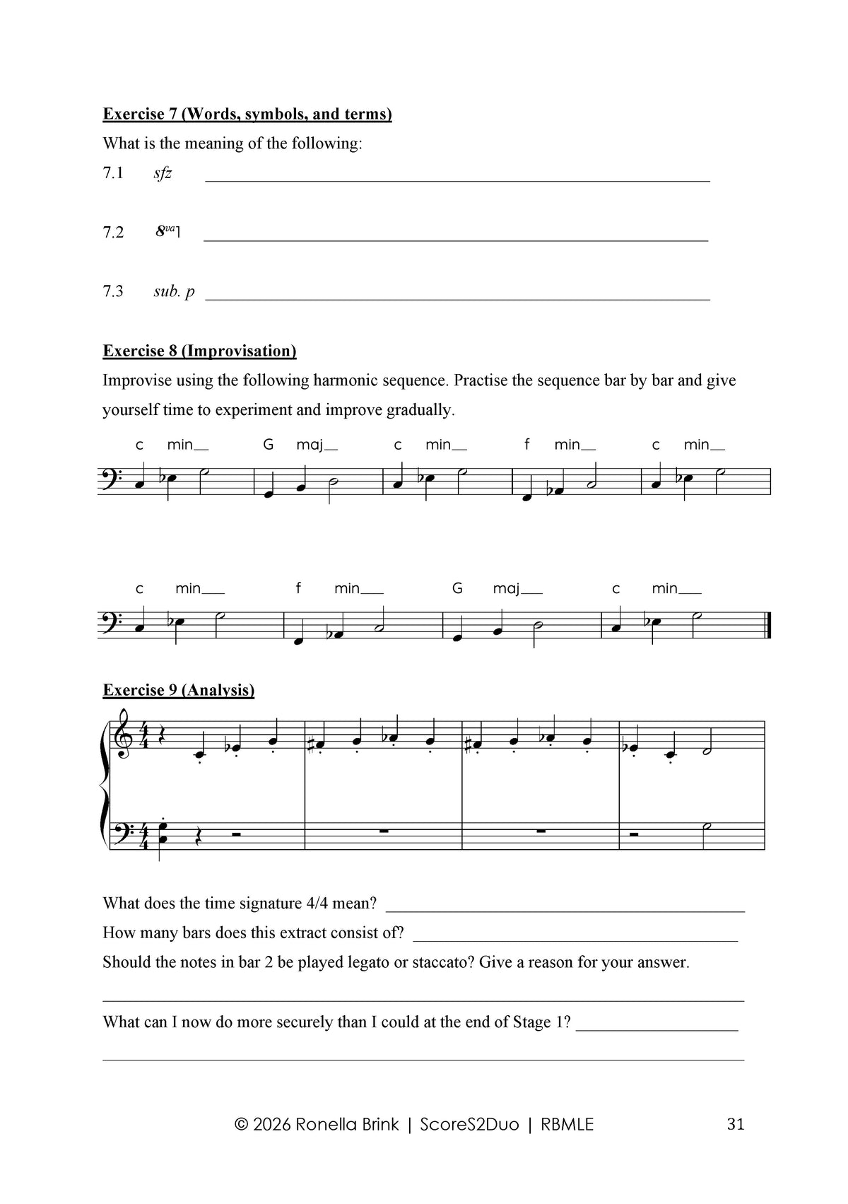Digital Product: Repertoire-Based Music Literacy Education Worksheets on Stealth Mode (written by Melody Bober)