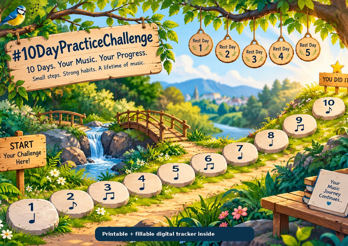 #10DayPracticeChallenge | 10 Days to Better Practice Habits – Digital PDF