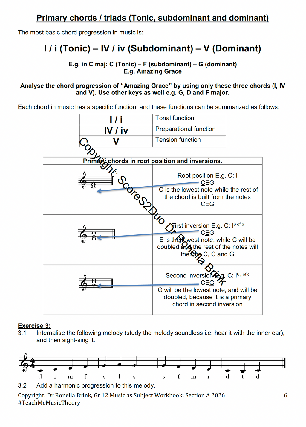Music Literacy Workbook Section A Gr 12 - 2026