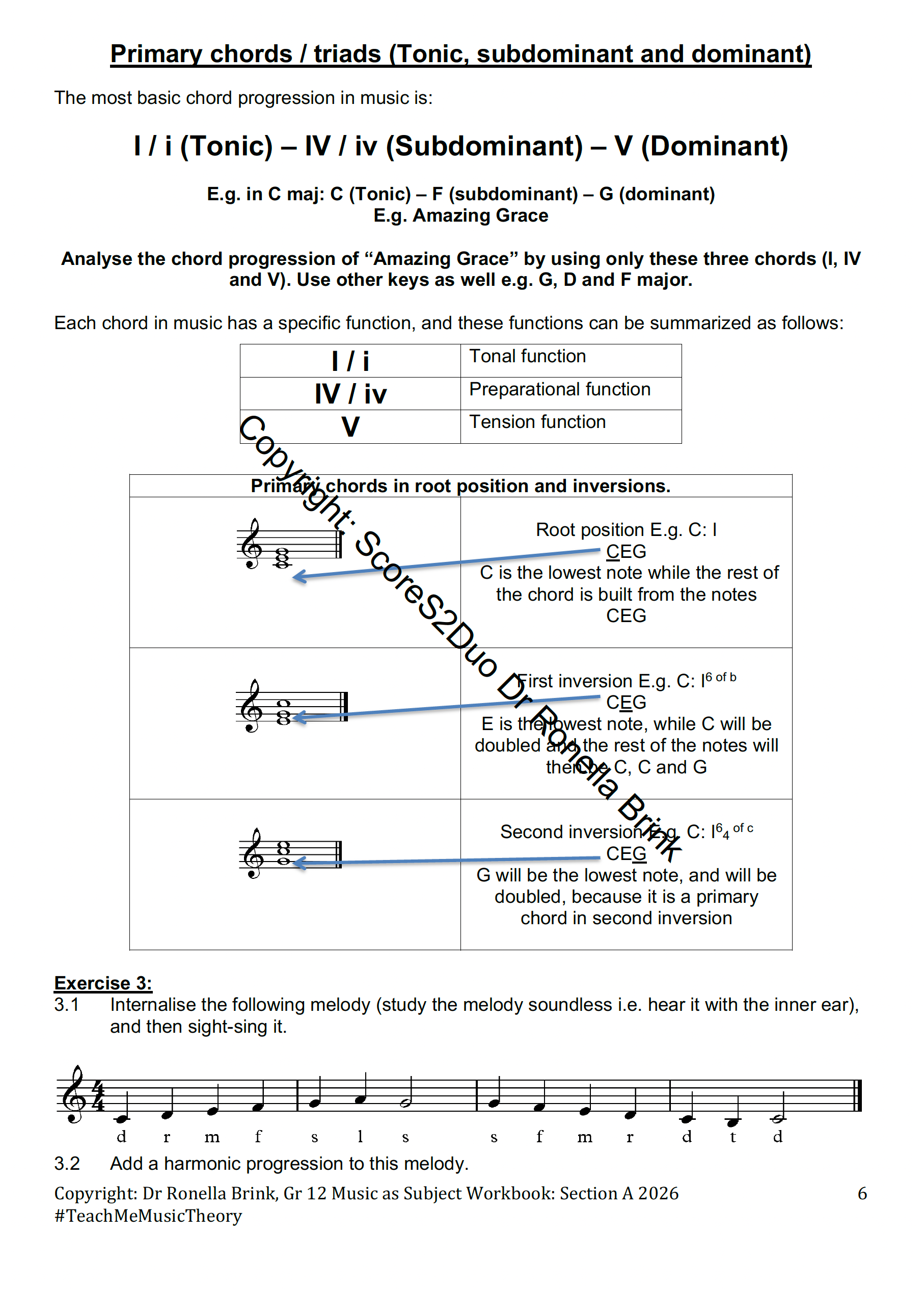 Music Literacy Workbook Section A Gr 12 - 2026