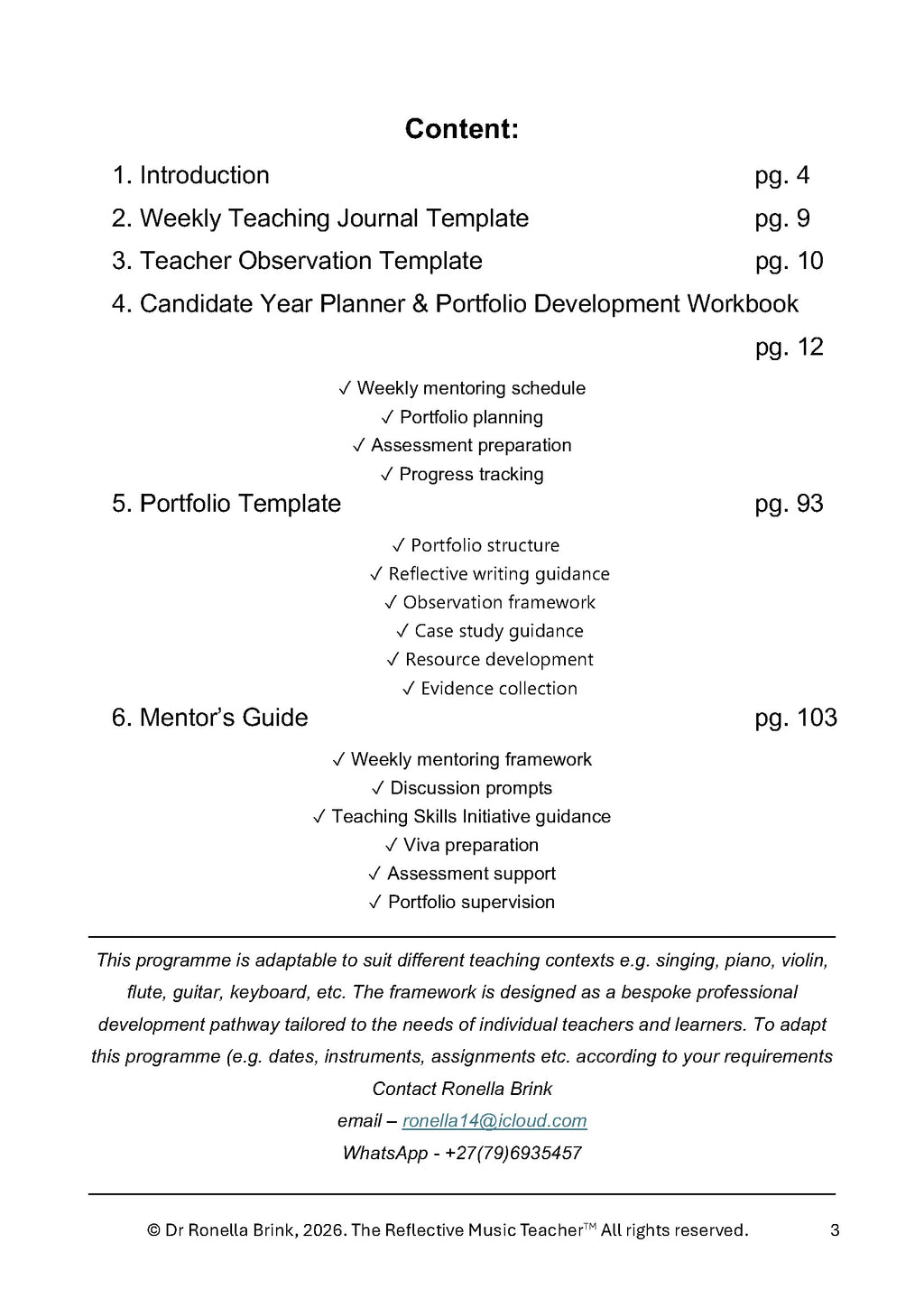 ATCL Music Teaching Diploma: Candidate Year Planner & Portfolio Workbook: Vocal Studies