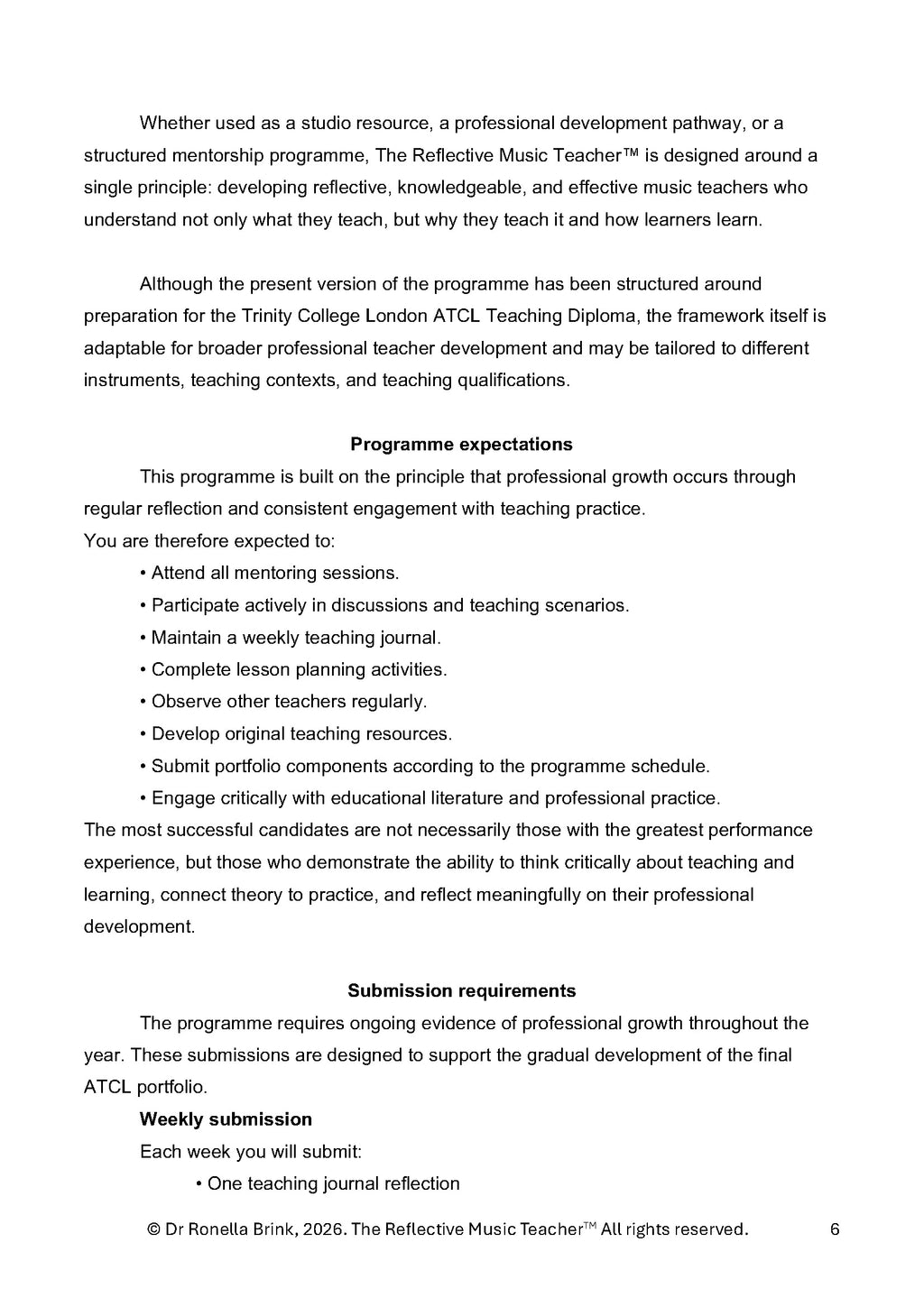 ATCL Music Teaching Diploma: Candidate Year Planner & Portfolio Workbook: Vocal Studies