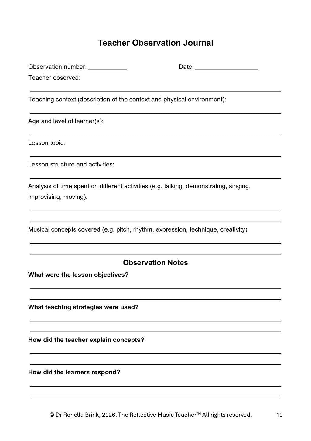 ATCL Music Teaching Diploma: Candidate Year Planner & Portfolio Workbook: Vocal Studies