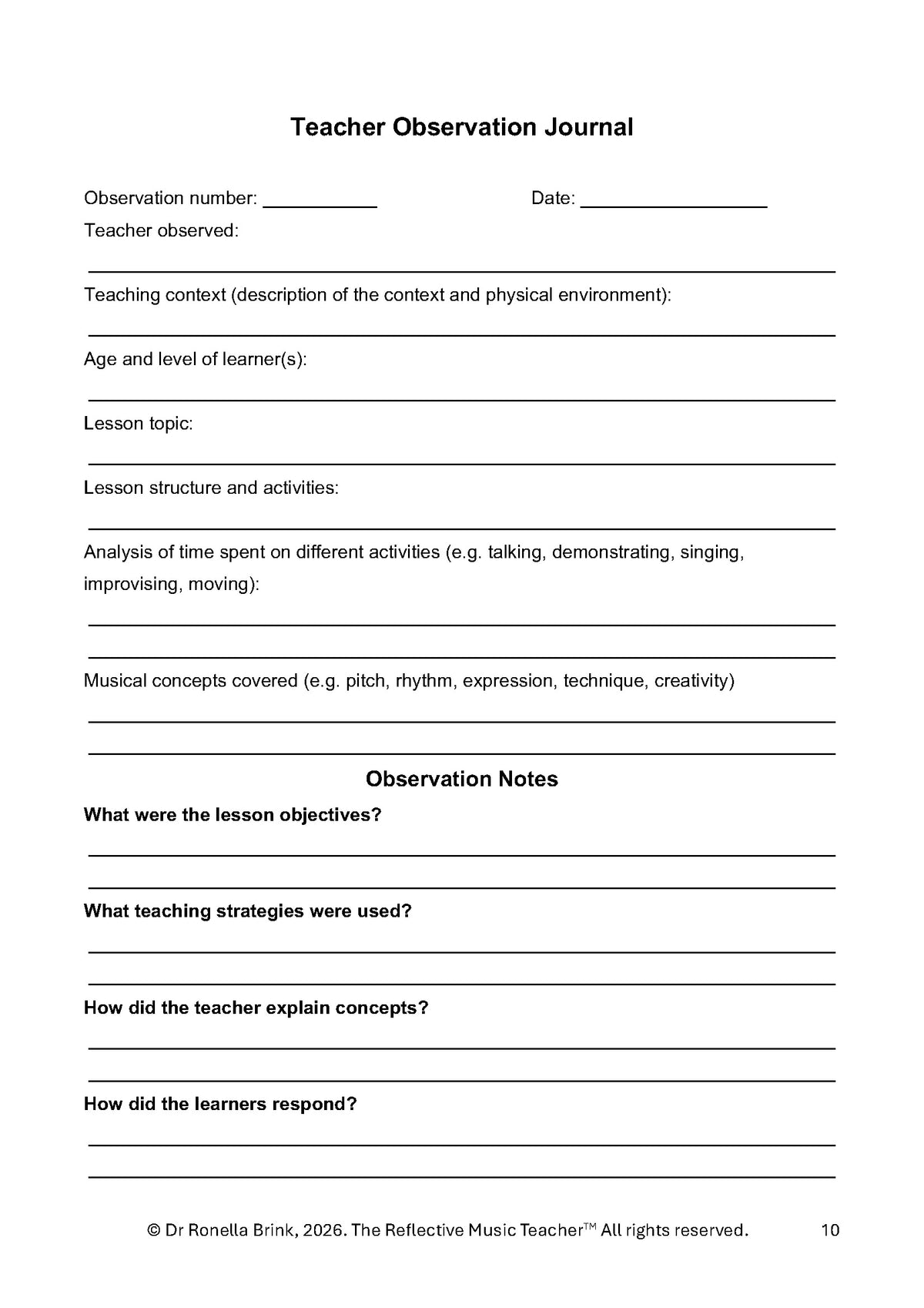 ATCL Music Teaching Diploma: Candidate Year Planner & Portfolio Workbook: Vocal Studies