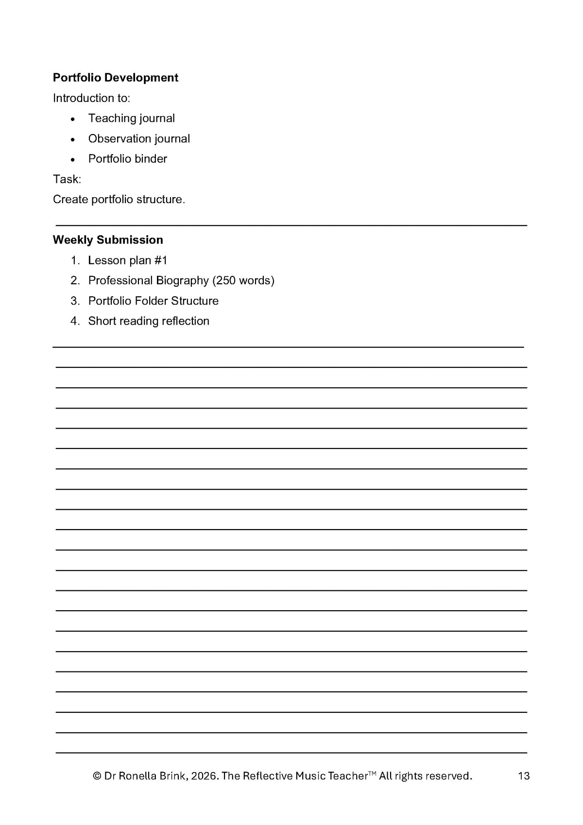 ATCL Music Teaching Diploma: Candidate Year Planner & Portfolio Workbook: Vocal Studies