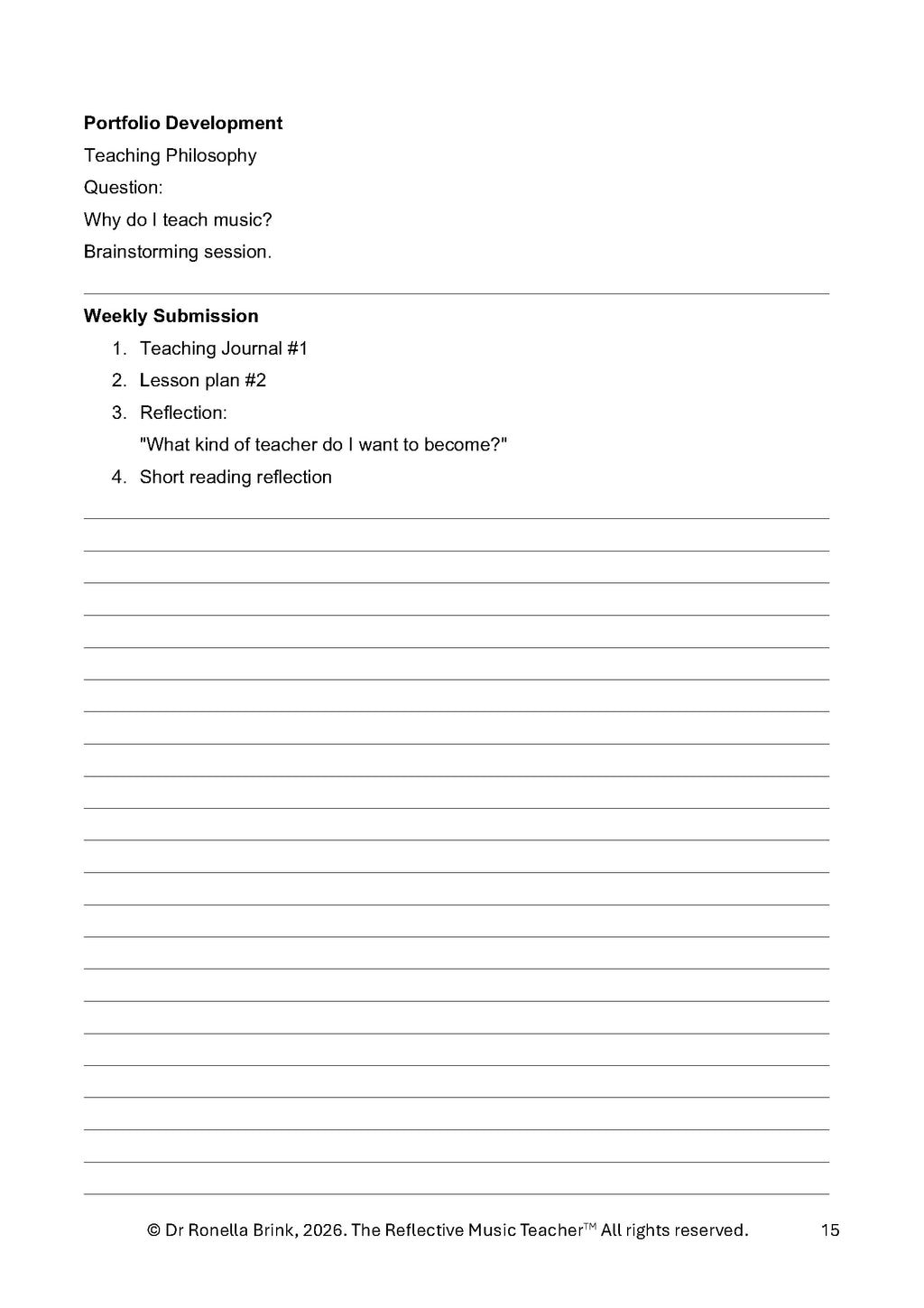 ATCL Music Teaching Diploma: Candidate Year Planner & Portfolio Workbook: Vocal Studies