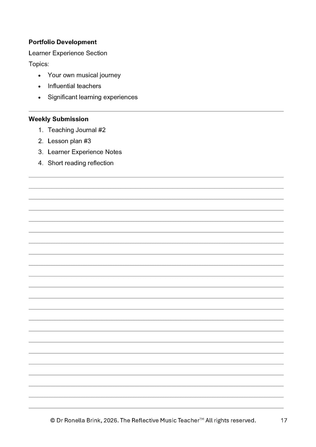 ATCL Music Teaching Diploma: Candidate Year Planner & Portfolio Workbook: Vocal Studies