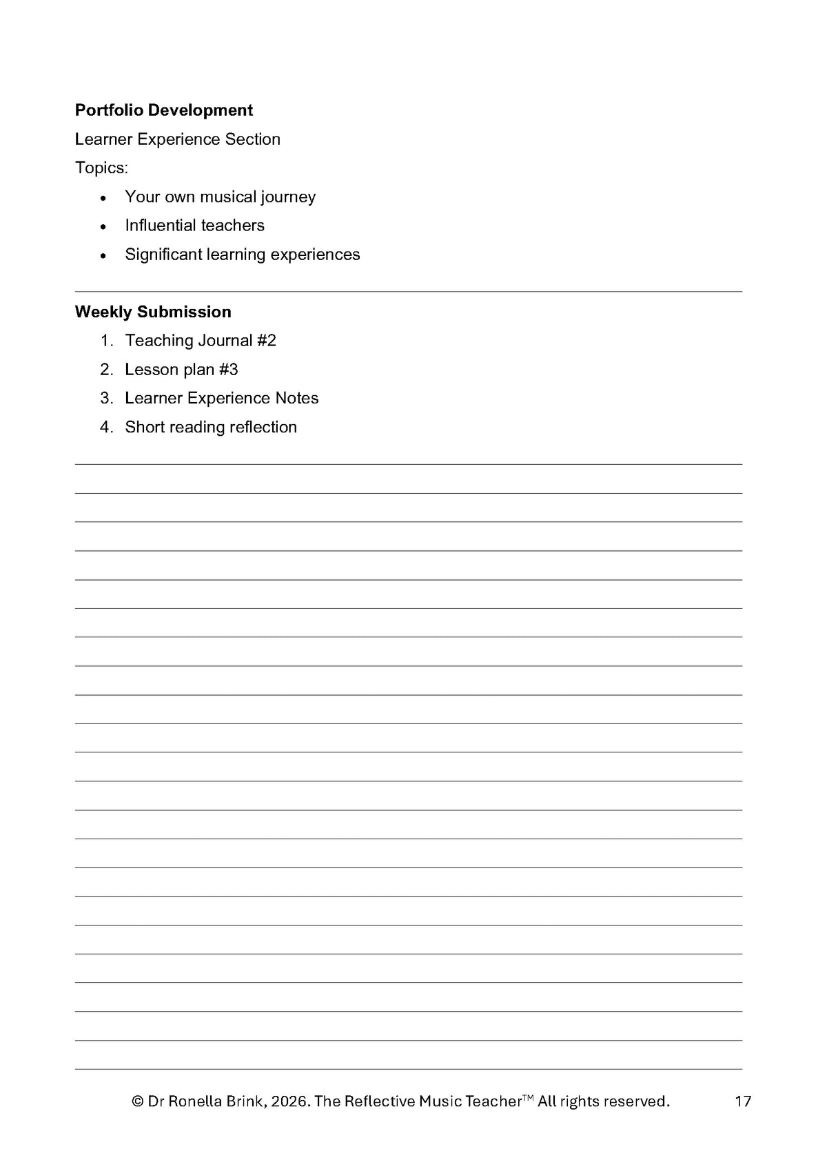 ATCL Music Teaching Diploma: Candidate Year Planner & Portfolio Workbook: Vocal Studies